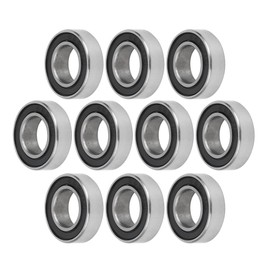 ACROPIX 689-2rs Deep Groove Ball Bearings P6 9x17x5mm Lubricated Bearings Double Rubber Seal Black Silver Tone Scooter Skateboard Wheel - Pack of 10