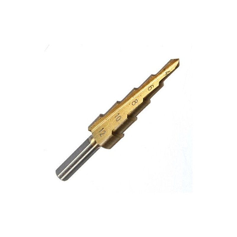 Malayas 3pcs 4-12/20/32mm Large HSS Steel Step Cone Drill Titanium