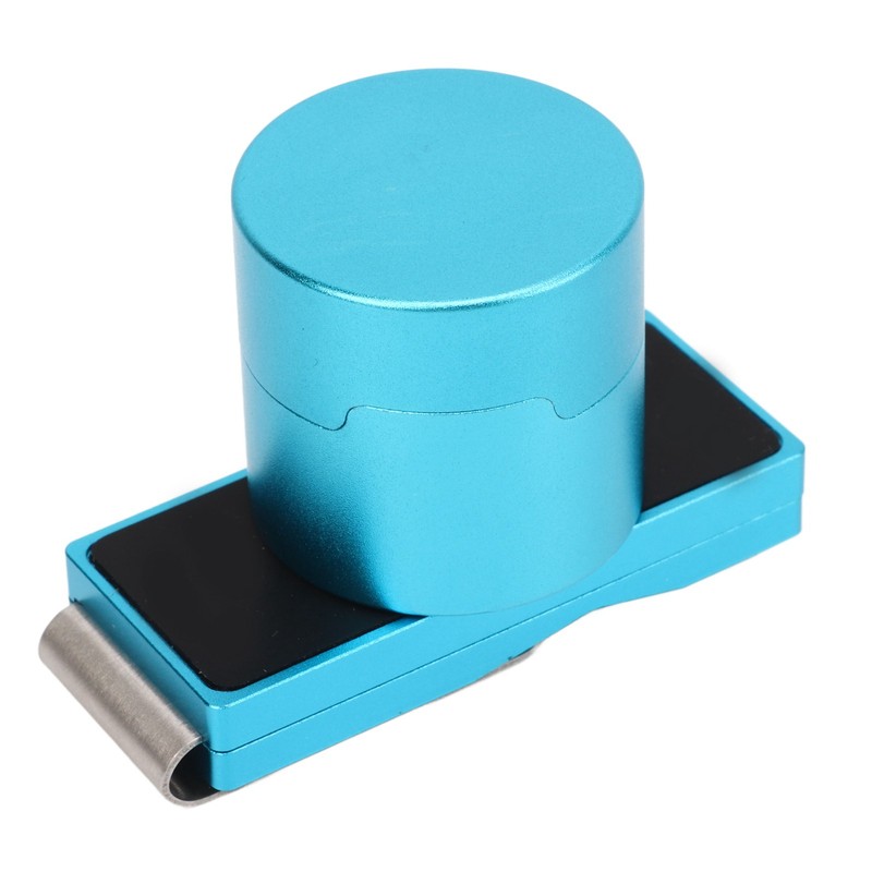 Magnetic Billiard Chalk Holder Aluminium Alloy Round Snooker Cue Chalk