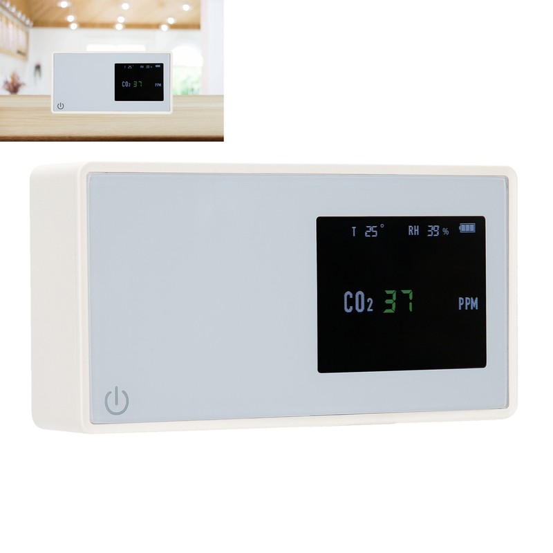 CO2 Monitor Professional Large Screen Display Carbon Dioxide Temperature Humidity