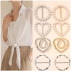 Decixde 4PCS Scarf Ring Clip Shirt Clip T-shirt Ties Clips