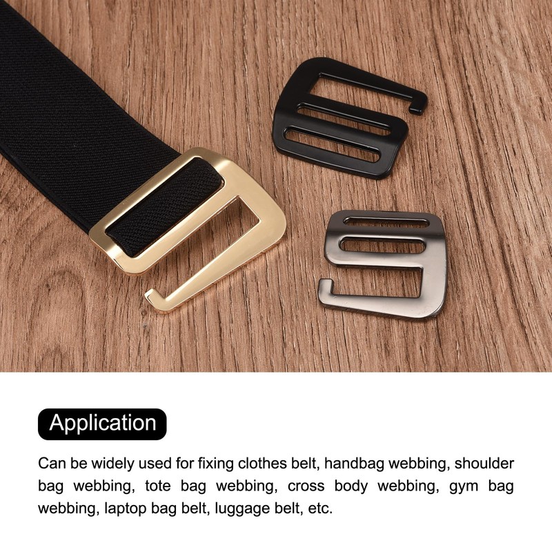 sourcing map 2 x Metal Webbing Strap 0.98 Inches 25