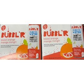 BUBBLR Blood Orange Mango Minglr Antioxidant Sparkling Water - 2 Pack, 12 Cans