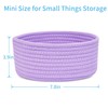 ABenkle Small Woven Basket, Empty Tiny Shallow Storage Basket, Mini