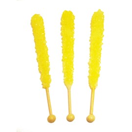 SP Enterprises Yellow Rock Candy on a Stick, 36 Count