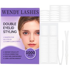 Eyelid Tape 1000 Pcs Eyelid Lifter Strips Double Eyelid Tape Invisible Slim Single-Sided Eyelid Tapes Stickers Instant Eyelid Lift Tape for Uneven, Droopy, Hooded, Heavy Eyelids