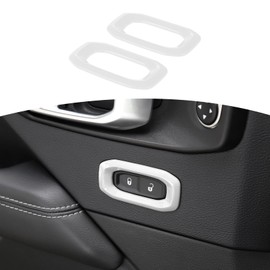 RT-TCZ for Wrangler JL Door Lock Switch Button Trim Cover White for Jeep Wrangler JL JLU Gladiator JT 2018-2024 White Interior Accessories 2pcs