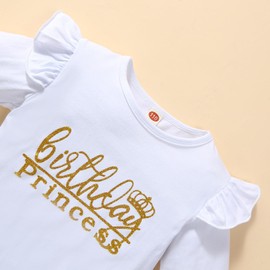 LYQTloml Toddler Kids Baby Girls Birthday Princess Outfits Dress Vest Long Sleeve Shirts Tank Top Dot Mesh Tutu Skirt 2PCS Autumn Fall Skirt Set