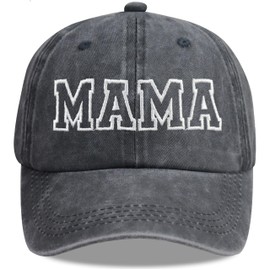 HHNLB Funny Mama Hats for Women, Adjustable Cotton Mom Embroidered Baseball Cap
