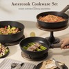 Astercook 19 Pcs Pots and Pans Set Non Stick, Black