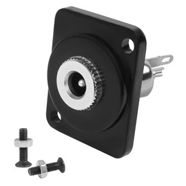 QIANRENON 5.5mm* 2.1mm Panel Mount Adapter DC5.5*2.1mm Female to 2 Pin Solder Terminal Connector DC5521 Solder Socket 50V3A, XLR panel / D-panel Mount, for Security Camera, Set-top Boxe, LED