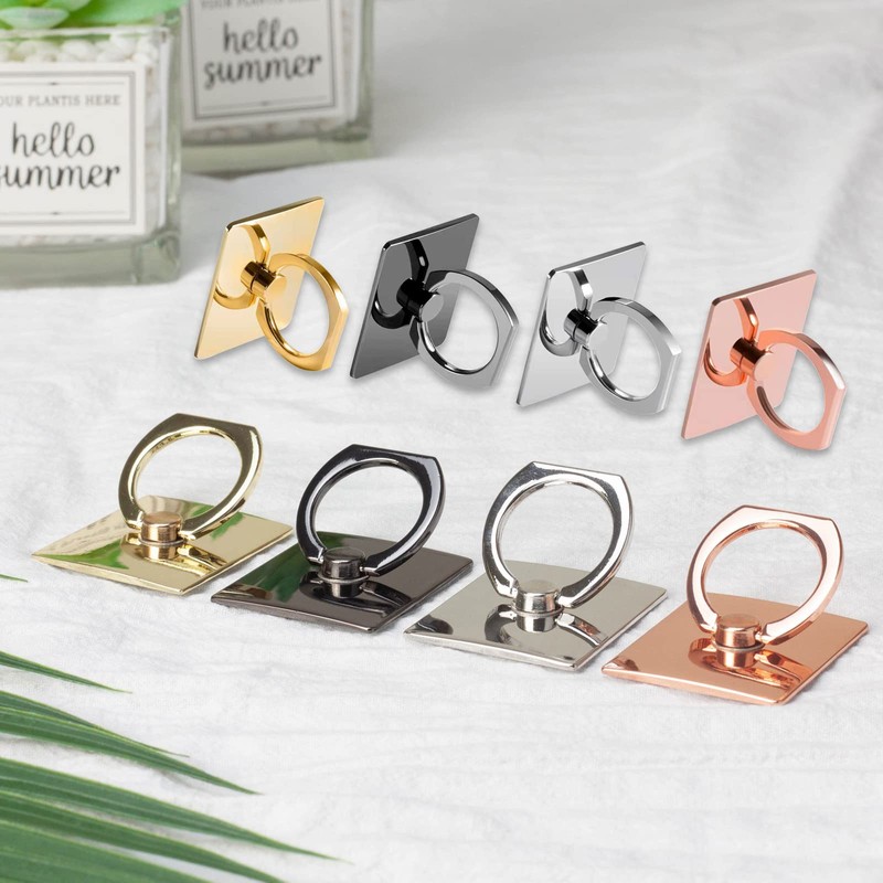 [2 Pack] Square Sparkling Cell Phone Ring Holder Stand,360 Degree