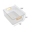 Idotry 6-Pack Clear Pantry Storage Bins, Plastic Organizer Bins