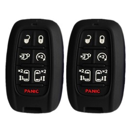 Smart Key Fob Cover Case Protector Keyless Remote Holder for 2017-2024 Chrysler Pacifica 2020-2024 Voyager M3N-97395900 68217832AC 7812A-97395900 Black