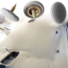 CHEVVY Car Repair Rivets Set 2 cm Car Repair Rivets Roof Headliner Repair Button Car Roof Repair Buckle with Colourful Pins Screwdriver Pack of 50