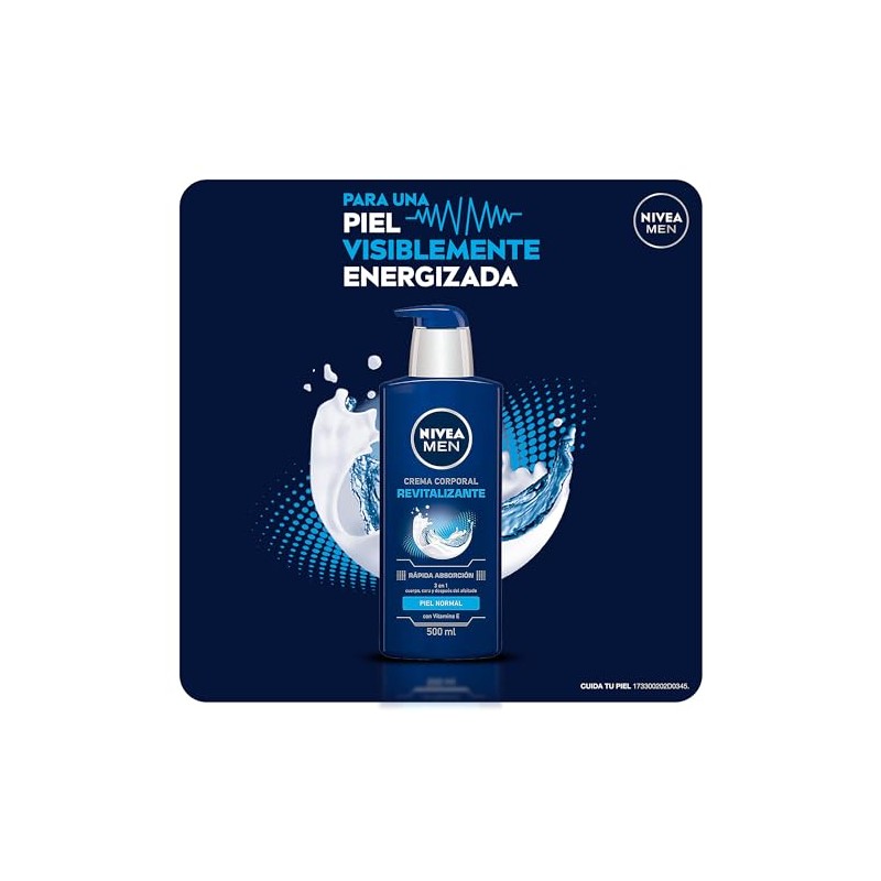 Nivea Men Crema Corporal Humectante Revitalizante 500 Hidratación Profunda Energizante