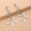 Cimenexe Bohemian Star Dangle Earrings Silver Star Drop Earrings Hollow