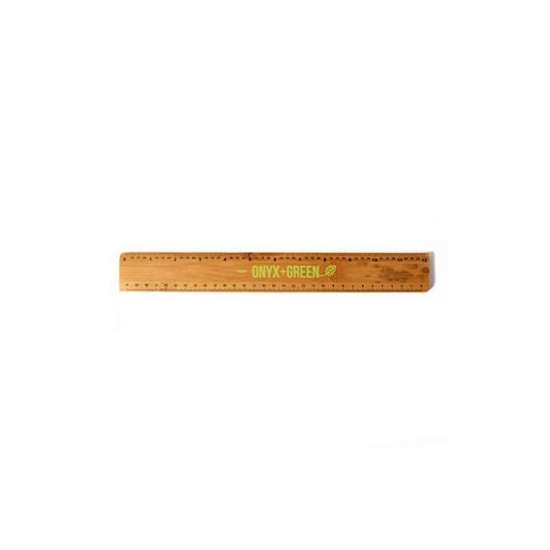 Onyx & Blue 12-Inch/30 cm Ruler, Bamboo (3001)
