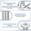 sourcing map M5-0.8 x 10mm 100Pcs Flat Round Head Screws