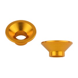 POSH 990806-04 Motorcycle Supplies, Sarabolt, Inner Diameter Conversion Aluminum Color Set, M8 to M6, Gold