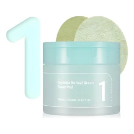 Numbuzin Nº 1 Centella Re-leaf Green Toner Pad (70pads) Todo Tipo De Piel Día/noche