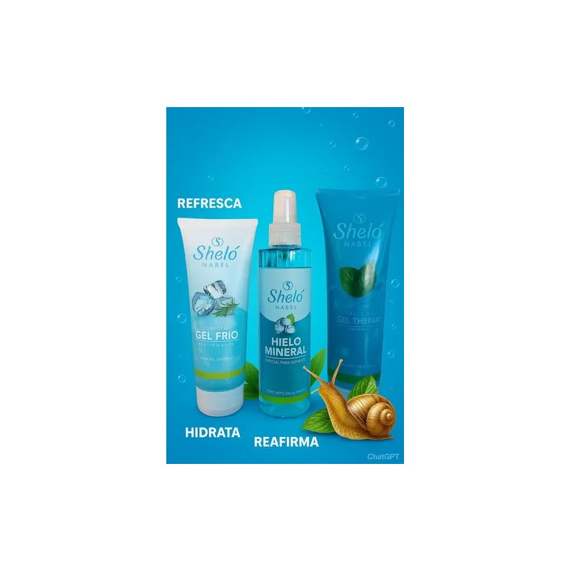 Kit Cuidado Corporal Gel Frío+hielo Mineral+therapygel Shelo
