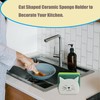 Asivtoki Sponge Holder for Countertop 2 PCS Dish Sponge Holder