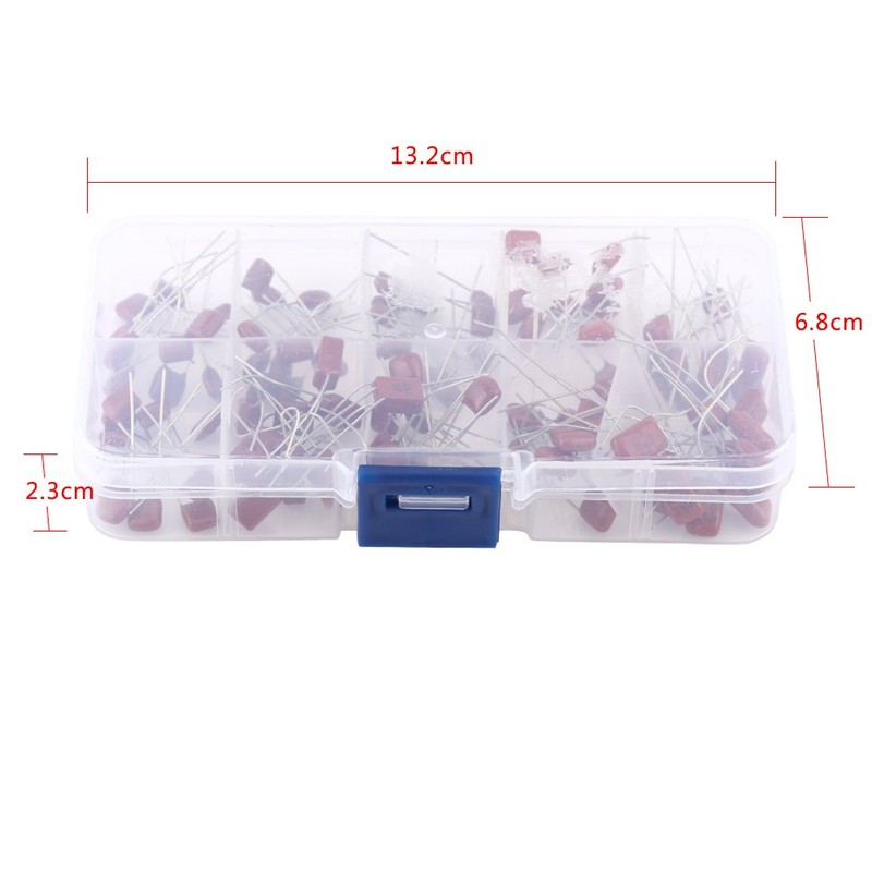Pack of 100 Foil Capacitors, Polyester Capacitors, Metallised Polyester Film