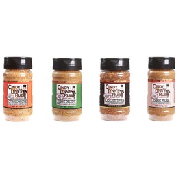 Cindy Lynn's Sweet and Savory Rub & Seasoning Set, 5.5 oz 4-Pack with Cindy Lynn's Black Label Dry Rub, Citrus Chipotle, Veggie Delight and Oink, MSG-Free Dry Rubs for Grilling