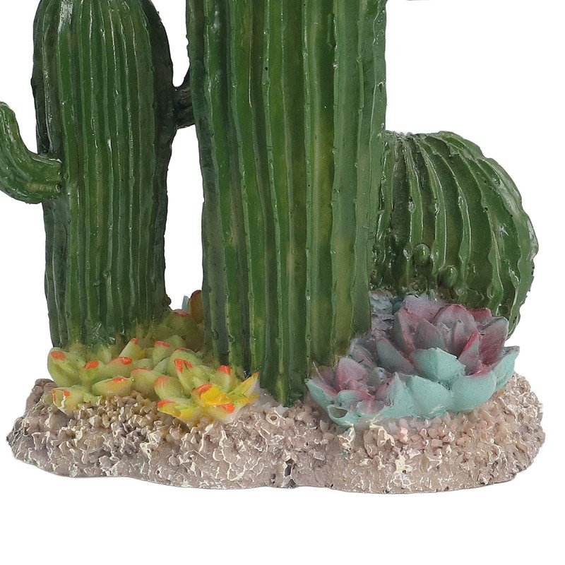 Simulation Resin Cactus Ornament Stable Aquarium Cactus Decoration with Succulents