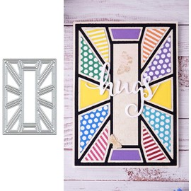 Rectangle Grid Frame Metal Cutting Dies, Rectangle Grid Frame Cutting Dies Embossing Stencils DIY Craft Cards Cutting Dies Cuts for DIY Embossing Card Making Photo Scrapbooking