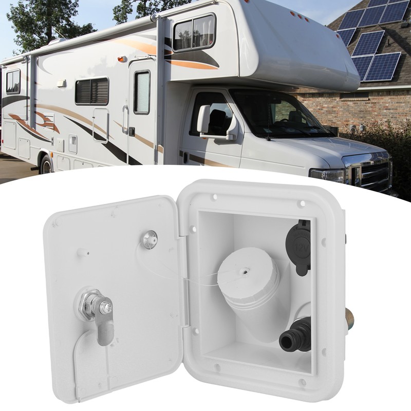 RV Water Inlet SquareShape with Cigar Lighter Pressure Filling Port