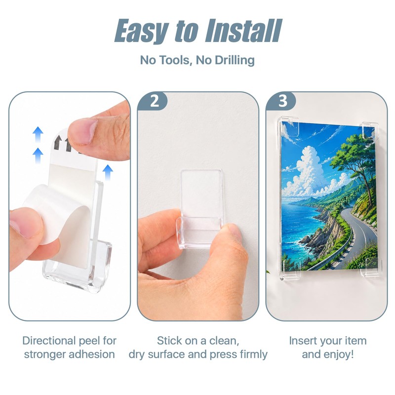 Worldity 30 Pcs Comic Book Wall Display, Acrylic Clear Floating
