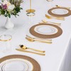 MAONAME Faux Rattan Charger Plates Set of 6, Table Chargers