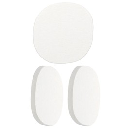 PATIKIL 3Pcs Diatomaceous Coasters, 3.9 x 3.9" Natural Instant Drying Water Absorbing Stone Tray Diatomaceous Coasters Set of 3 for Desk Cups Drinks Cosmetic Bottles Soap, White