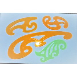 HONGBE 4 French Curves Set, Curved Edge Stencil