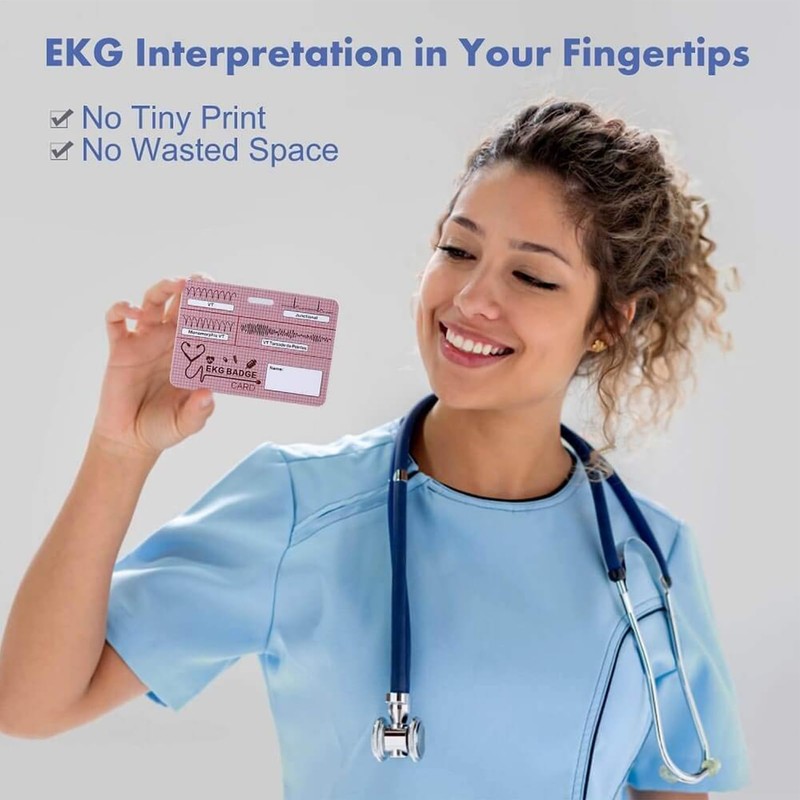 Nursing Flashcard - Nursing Reference EKG Interpretation | 3 Piece