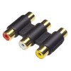 KAUMO RCA Extension Connector RCA Relay Connector Red White Yellow