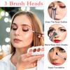 TIESOME 3 Pcs Nose Contour Brushes Set, 2-in-1 U-Shaped Dual-End