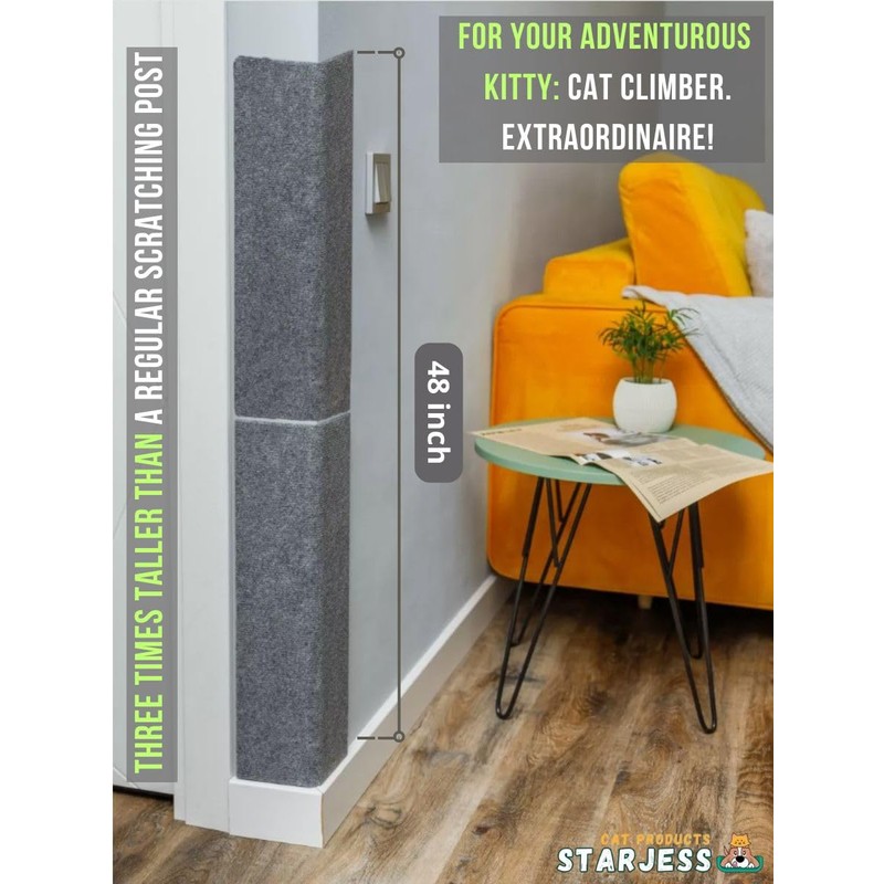 Corner Cat Scratcher – Wall Mounted Cat Scratcher – Cat