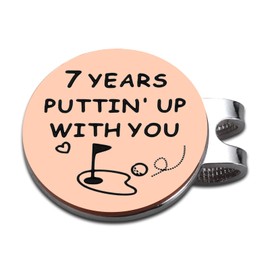 Copper Wedding Gifts for Couple, 7 Year Anniversary Present for Her Him, 7th Anniversary Wedding Gifts for Wife Husband, Cute Hat Clip for Golf Lover, Couple Present for Women Men, Valentines Day Gift