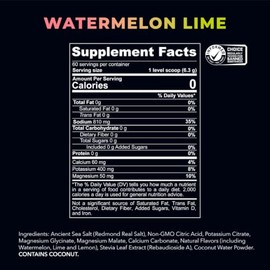 REDMOND RE-LYTE, Electrolitos Naturales con Real-Salt, Hidratacin Clean sin Caloras ni Azcares, 60 Porciones, Sabor Watermelon Lime                   