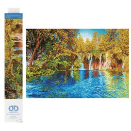 DIAMOND DOTZ Picturesque Falls Plitvice Lakes National Park Croatia Landscape Diamond Painting Kits for Adults - Diamond Art Kits a Relaxing Creative Craft Kit with Dotz Gems 19.7"x29.5"