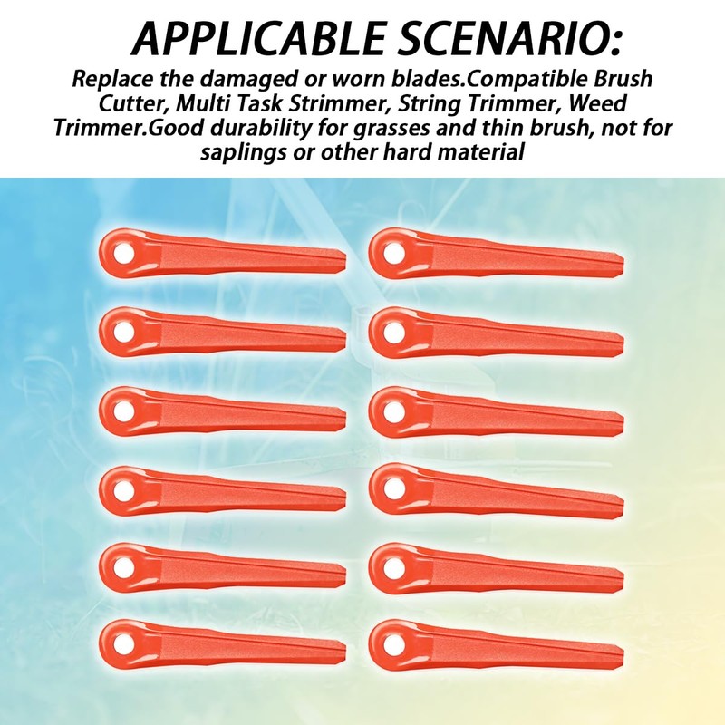 Ciuouient 12 Pack Plastic Replacement Blades Compatible with STIHL PolyCut