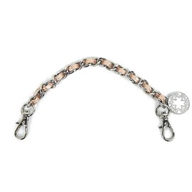 Salon de Alphard Smartphone Strap, Wrist Strap, Short Chain, Leather, Fashionable, Women's, Sparkling, Charm, Four Leaf Clover, Good Luck, Pink, Mother's Day, Present