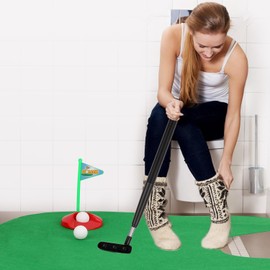 Toilet Golf Game Set - Unique & Fun Gag Gift for Men, Dad, Husband, Boyfriend - Perfect for Christmas, Birthday, White Elephant, and Stocking Stuffers (MT01)