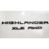 Toyota OEM 3PC Gloss Black Rear HIGHLANDER XLE AWD Letter