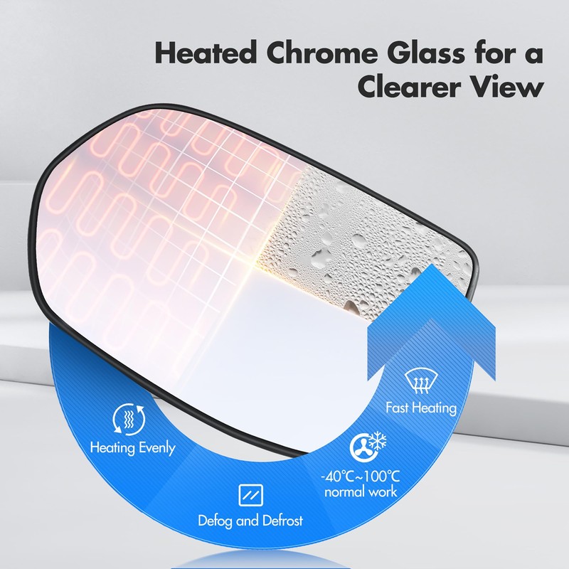 SNEMEEY Left Driver Side Mirror Replacement for Honda CRV Side