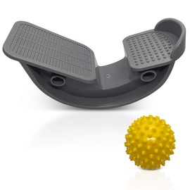 Calf Stretcher for Plantar Fasciitis Relief, Achilles Tendonitis Support, Heel, Foot Massage | Stretch Calf Roller Massager ● Bonus Spiky Massage Ball and Instruction Guide