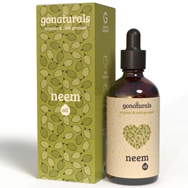 GONATURALS Cold Pressed Neem Oil for Skin - Organic Neem Oil - Neem Oil for Hair: Nail Oil, Eyebrow Oil & Scalp Oil for Hair Growth - Pure Neem Oil Organic - Alternative to Neem Cream (100 ml)